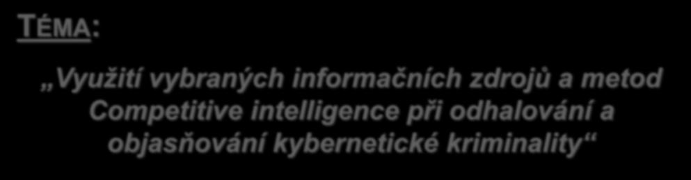 Competitive intelligence při