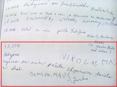 Zápisy v knihe návštev Naši kováči opäť excelovali.