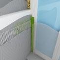 STYRO V 577 000 001 GRS 50 80 2 240 28 100 Začišťovací okenní profil PVC EKO 2,4 m zelená tk.