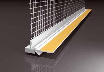 2,4 m Krycí lamela : 2,4 m LS-US8 lišta okenní začišťovací se sklovláknitou výztužnou tkaninou pro dilatujicí spojení rámu okna nebo dveří s omítkou v kontaktním zateplovacím systému ETICS PVC - UV