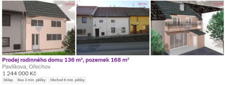 Analýza trhu: Uskutečněné prodeje obdobných domů v místě a okolí: Prodej č. 1 Místo zveřejnění: KN Datum prodeje: 7. 3.