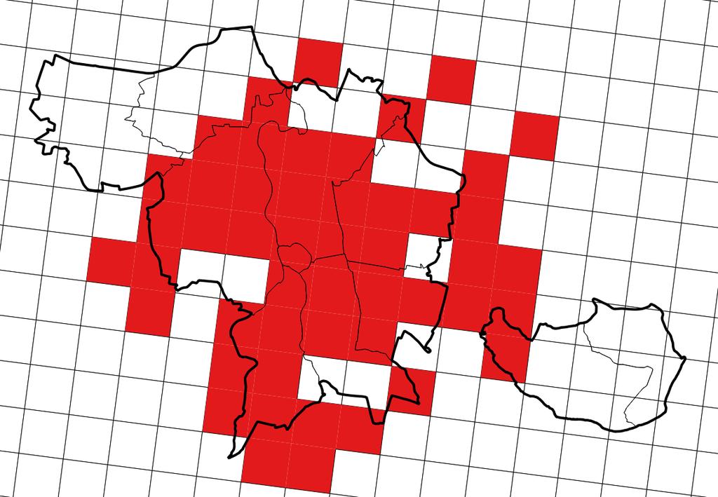 benzo[a]pyrenu v roce 2016 v dotčeném území, označeny červeně Zdroj: [Český