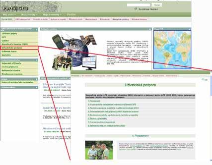 Z praxe Obr. 5 Portál Geo Navigační systémy byly programovány všechny potřebné portlety. Jejich prvotní naplnění stanovenými redaktory proběhlo v roce 2016 v rámci zkušebního provozu obou portálů.