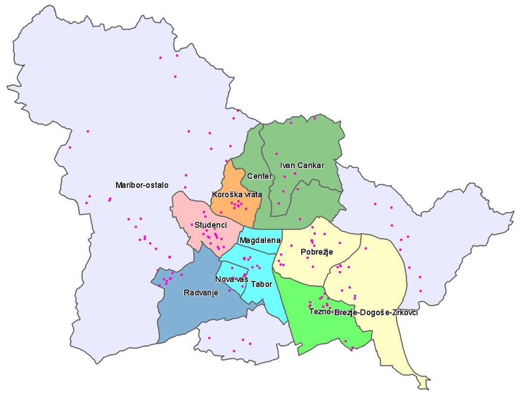 Hiše Rast obsega prometa hiš je za območje celotne občine Maribor (velika korelacija med vzorcem in celotnim obsegom prodaj hiš) okoli 23%.