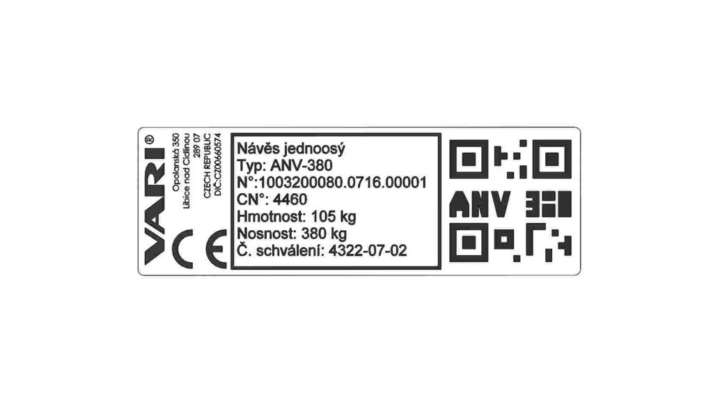 Pro dohledání náhradních dílů v elektronickém katalogu náhradních dílů na adrese http://katalognd.vari.cz postačí prvních 10 znaků z Identifikačního čísla ( ).