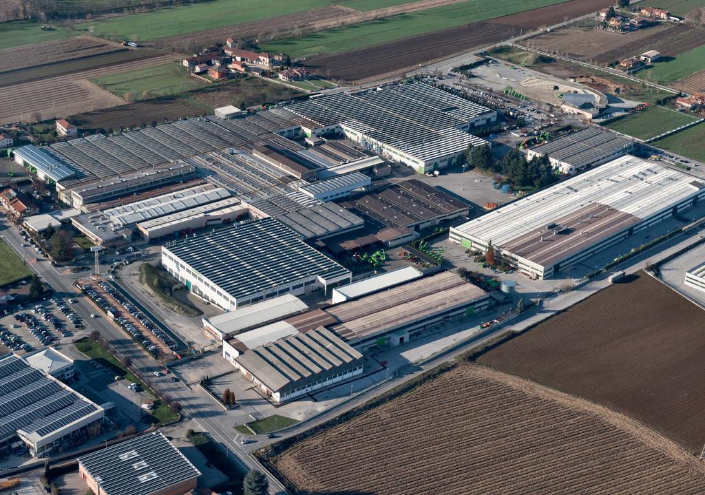 Výrobní závod Merlo v San Defendente di Cervasca (Cuneo) na pozemku o výměře 300 000