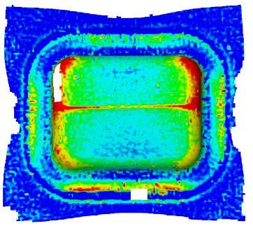 roztržení výlisku materiálu AlMg 3 Analýza deformačního zpevnění (Hardening stress) Při tváření materiálu za studena se