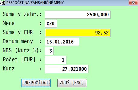 použite tlačidlo F3ROZÚČTUJ....dostanete doklad na rozúčtovanie. Do sumy zapisujete jednotlivé čiastky, program zvyšok bude vždy dávať do ďalšieho riadku.