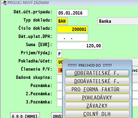 Tlač interného dokladu Po zaúčtovaní dokladu (napr. preúčtovanie, mzdy, a pod.) môžete doklad vytlačiť vo forme interného dokladu o zaúčtovaní.