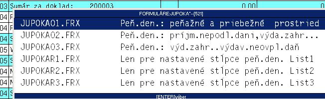 Spracovanie Peňaţný denník Peňažný denník dáva možnosť prezrieť, spracovať a tlačiť peňažný denník Program má vytvorené tri spôsoby spracovania peňažného denníka.