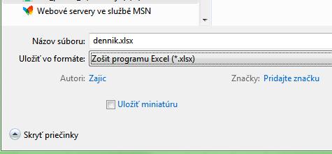 zvoļte Exporty do súborov.