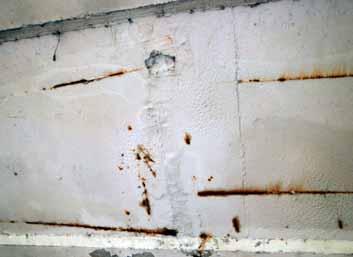 5g,h Separation of the coat and repair layers of the repair system from the concrete surfaces and cracks on