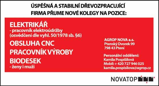 18 nabídka pracovních míst PRÁCI NABÍZÍ Do 2-směnného ženského kolektivu přijmeme zaměstnance na manuální práci, brigádně, možno i HPP. Tel.