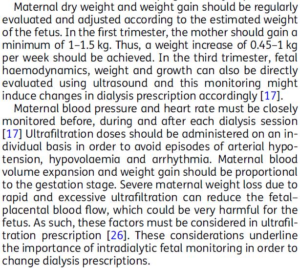 DIALYZAČNÍ TAKTIKA - monitorace SV Pregnancy in ESRD patients on