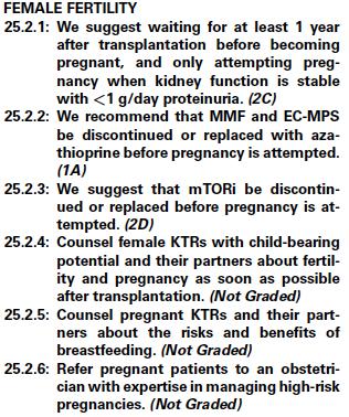 guidelines for the care of KTR.