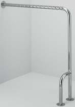 Príslušenstvo pre telesne postihnutých séria Funktion Držadlo k WC 850 x 850 mm priemer: 32 mm antikorová oceľ s upevnením na stenu a do podlahy vr.