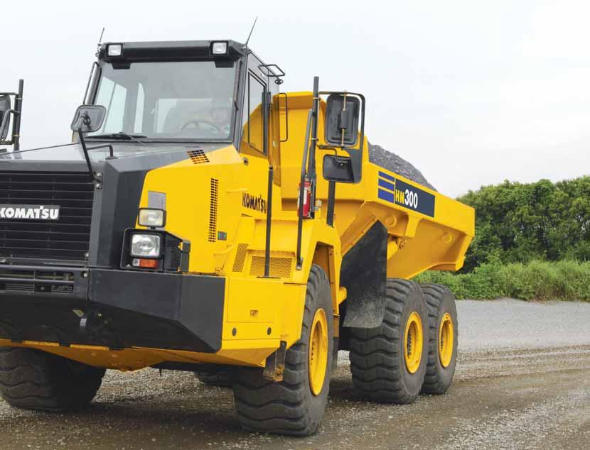 Volitelné korby Komatsu nabízí několik typů korby, čímž dále zvyšuje produktivitu stroje: U materiálů s nižší měrnou