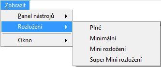 vypnutí všech položek v panelu nabídek Tip: Pokud se vám nechtěně rozhází panely