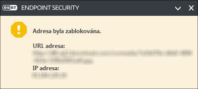 Zároveň se tato informace zapíše do protokolu a více informací naleznete v hlavním menu programu na záložce Nástroje > Protokoly > Filtrované webové
