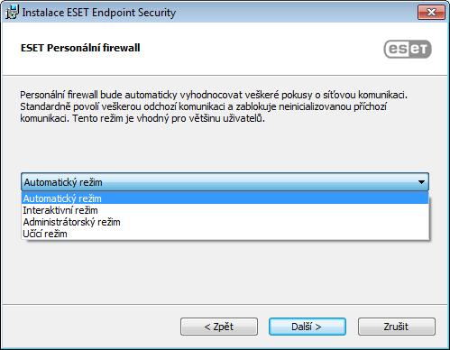 Dalším krokem instalace je nastavení hesla pro ochranu nastavení programu.