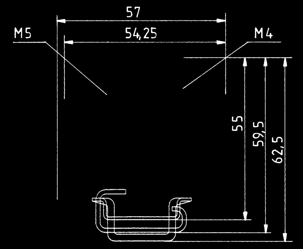nosná lišta TS 35, výška 7,5 mm L = 2m nosná lišta TS 35, výška 15 mm L = 2m nosná lišta G 32, L = 2m 2. koncová svorka s U-úchytem 10 mm široká koncová svorka pro TS 35 8 mm široká 9708/2 S35 Z5.522.