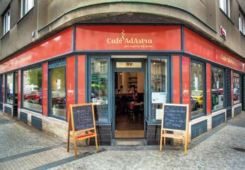 PLANETÁRIUM NÁRODNÍ HVĚZDÁRNY KONCERTY KLÁŠTERY KAVÁRNY ČAJOVNY GALERIE KLUBY Café AdAstra l Praha 2, Podskalská 2054/8, tel.: 733 748 662, e-mail: info@cafeadastra.cz, www.cafeadastra.cz l otevřeno: po-pá 8.