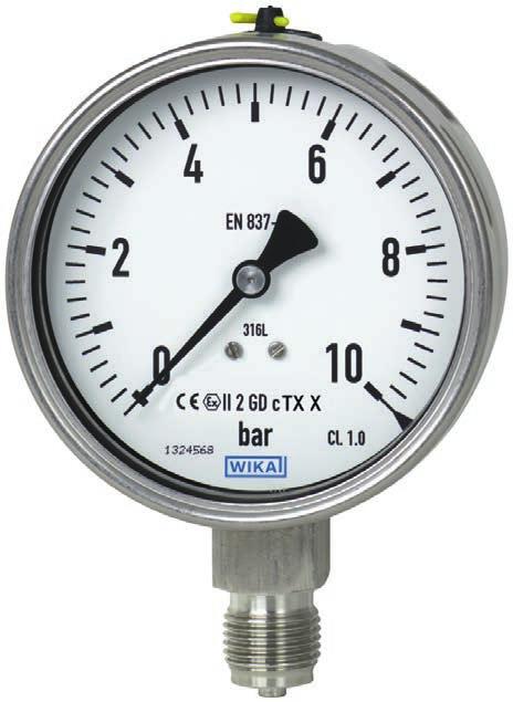 Návod k provozu Tlakoměr řady 2, NS100 a NS160 dle ATEX
