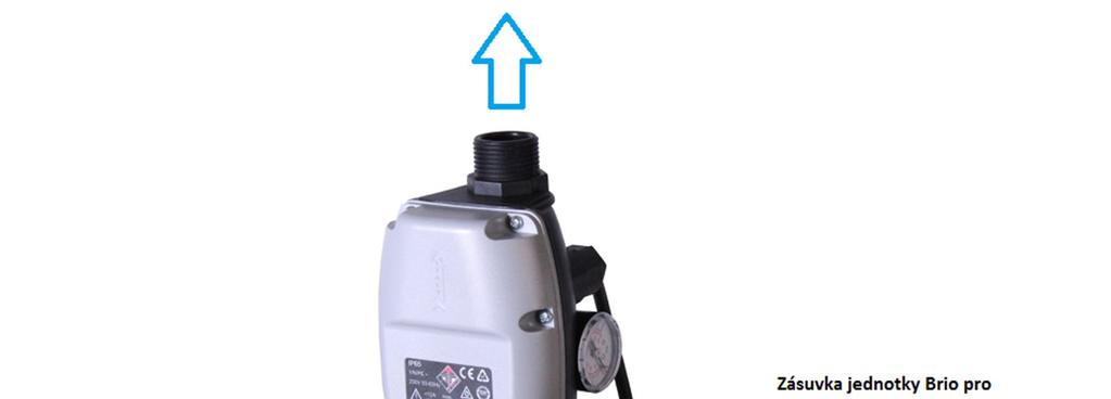 INSTALACE Hydraulické zapojení Nainstalujte řídící jednotku Brio ve vertikální nebo horizontální poloze, a to na jakémkoliv místě mezi výstupem z čerpadla a prvním uživatelským bodem (kohoutem).