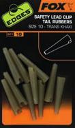 SAFETY LEAD CLIP SAFETY LEAD CLIP TAIL RUBBER Barva: Trans Khaki Navrženo pro použití s Safety Lead Clip velikosti 7 Malé odstřihnutí části umožňuje snadnější odpadnutí olova V balení: 10ks SLIK LEAD