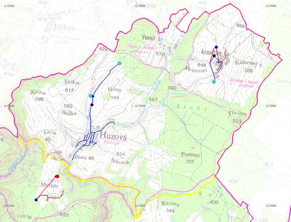 B.2 ZÁKLADNÍ INFORMACE O OBCI (části obce - ZSJ) Veveří (575 m n.m. ) je velmi malou místní částí obce Huzová. Sídlo se nachází na jižním okraji okresu Bruntál okolo komunikace Arnoltice - Kněžpole.