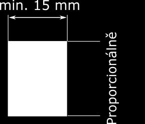 1 Minimální velikost loga Minimální velikosti a níže uvedené varianty loga jsou stanoveny s ohledem na čitelnost