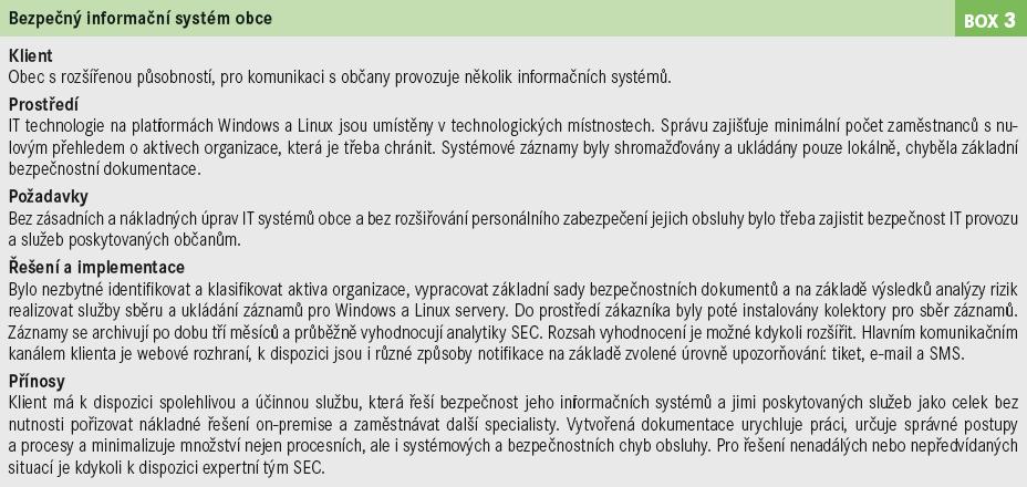 Případová studie 3 38 Publikováno v Data Security Management