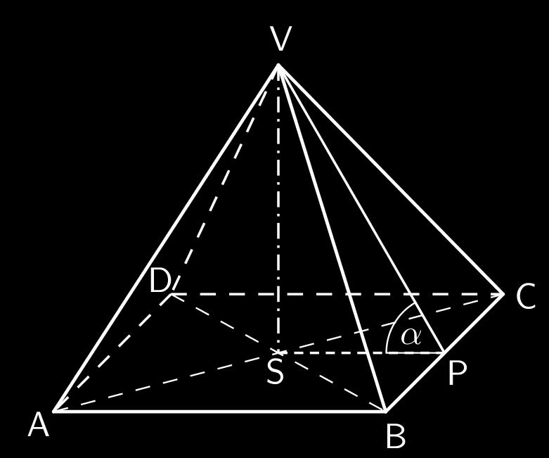 měří 4 cm. Odchylka boční hrany od roviny podstavy je α = 60. 21.