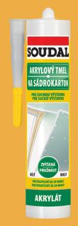 kartuše 310 ml 12 ks 1236 109,00 SOUDAL NEUTRÁLNÍ SILIKON trvale pružný silikonový tmel neutrálního charakteru s obsahem protiplísňového