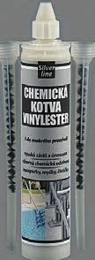 chemický kotvící systém na  Rychle tuhnoucí pro tyče M8 až M20, police, konzoly, zábradlí,