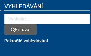 VYHLEDÁVÁNÍ Vyhledávání v systému je založeno na fulltextovém principu - na základě vašeho dotazu systém prohledá veškeré uložené články, štítky, často kladené dotazy, databázi kontaktů, názvy