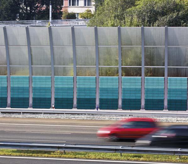 KONSTRUKCE Prvky a rozměry Protihlukové stěny FASETON je vhodné navrhovat na osovou vzdálenost sloupů 6m.