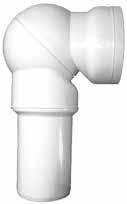 1E Násuvný kroužek 125x111mm 118,- 142,- s DPH Napojovací koleno pro záchodovou mísu - - bílé s kulovým kloubem - nastavitelné od 0-90, s odtokovou
