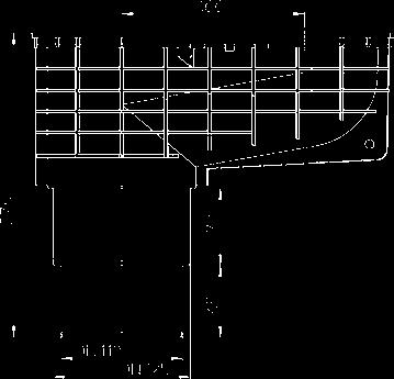 260x260mm a litinovou mříží, odkalovacím košem. Třída zatíženi M125 (12500 kg). Jako příslušenství lze objednat izolační soupravu pro napojení na vodorovné hydroizolace serie HL 86.