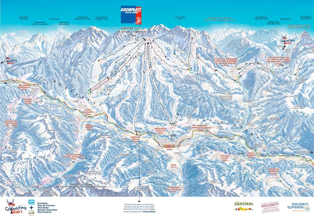 350 5.50 6.450 Plose, Kronplatz, Gitschberg/Jochtal, Ratschings 67 25 47 E IT05D 08.02. 3.02. 4 Pá St 7.320 3.000 6.00 6.920 Plose, Kronplatz, Val Gardena, Speikboden 8 29 56 F IT07D 7.02. 22.02. 4 Ne Pá 7.