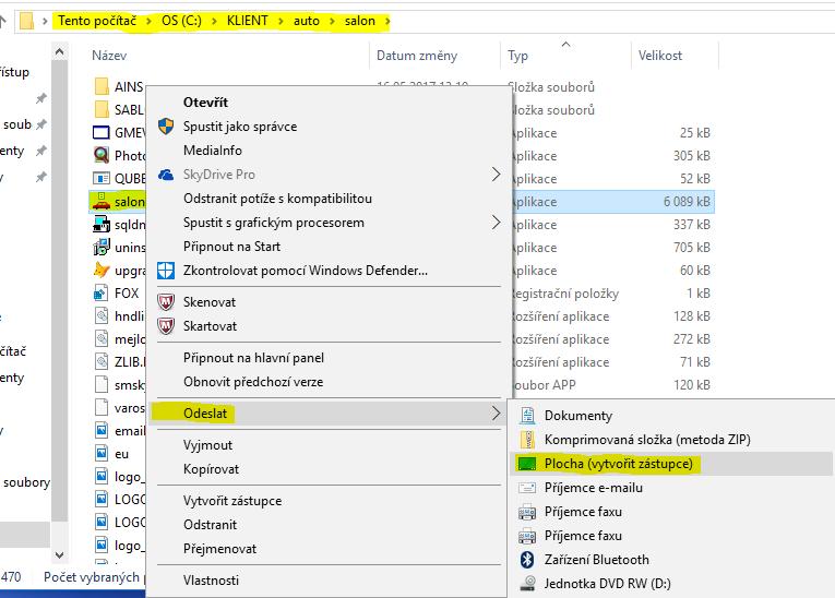 1. Spuštění a přihlášení do modulu 1.1 Spuštění programu Program modulu Salón lze jednoduše spustit pomocí zástupce na ploše pomocí dvojkliku.