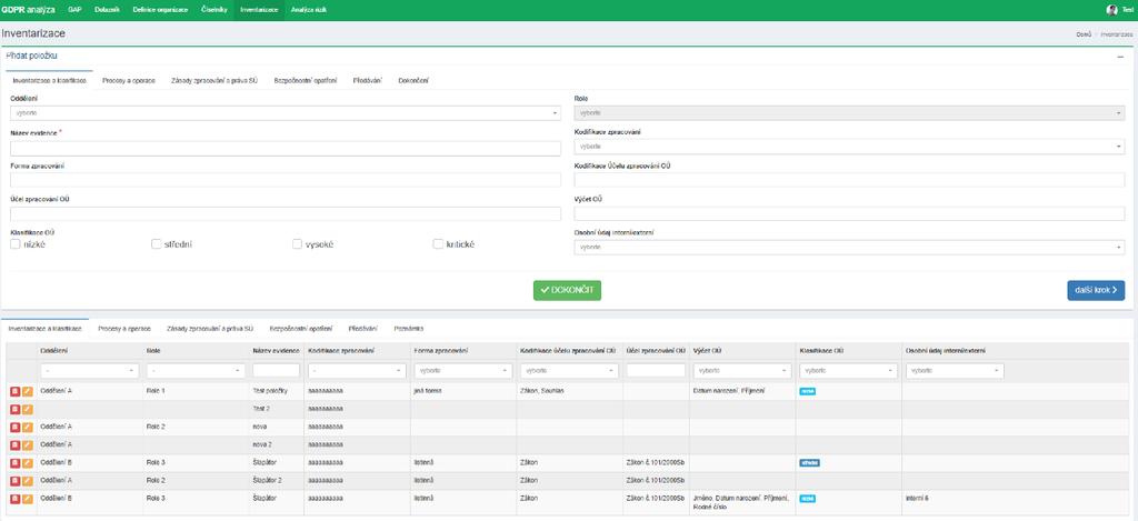 GDA inventarizace a