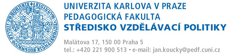 Expanze vysokého školství a Univerzita Karlova: odkud přicházejí, jak studují a kam směřují studenti a absolventi Jan Koucký Studenti a absolventi UK: odkud přicházejí, jak studují a kam směřují