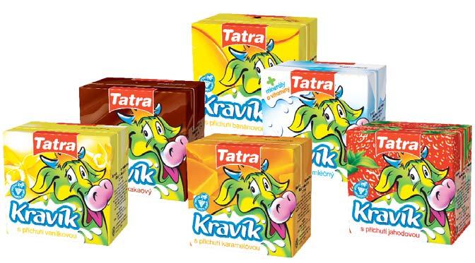 Mléčné nápoje Kravík (bez příchuti, či s příchutí jahoda, vanilka, čokoláda, karamel) Mléčné nápoje s prodlouženou trvanlivostí, tepelně ošetřeny UHT záhřevem.