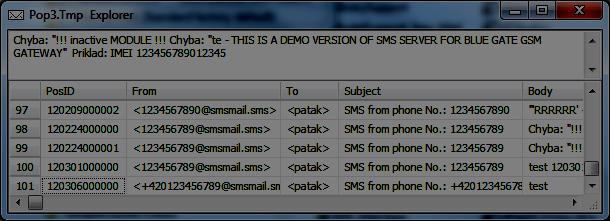 Kontrola činnosti mailových klientů Pomocí oken Clients Explorer lze sledovat a nastavovat činnost jednotlivých SMTP a POP3 klientů.
