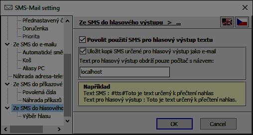 Přečtení přijaté SMS nahlas pomocí rozhraní TTS Rozhraní TTS Text-To-Speech je součástí OS Windows a je možné mu předat text k hlasitému přečtení.