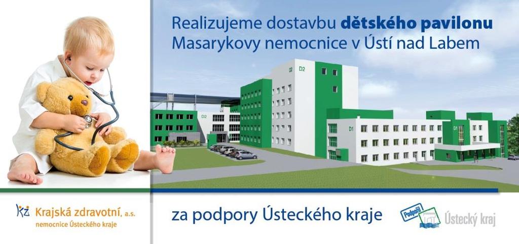 Výběr z investičních akcí v ústecké Masarykově nemocnici (2017 / 2018) Letos v červenci byla zahájena další etapa rozsáhlé rekonstrukce dětského pavilonu.
