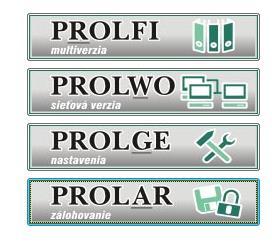 Archivácia viacerých firiem podľa zoznamu V základnej ponuke prejdite do modulu PROLAR.