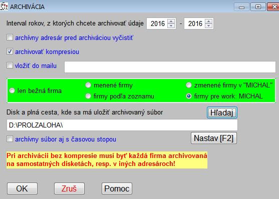 účtovník) spracováva len svoje firmy, môže si každý užívateľ (účtovník) vytvoriť vlastný zoznam