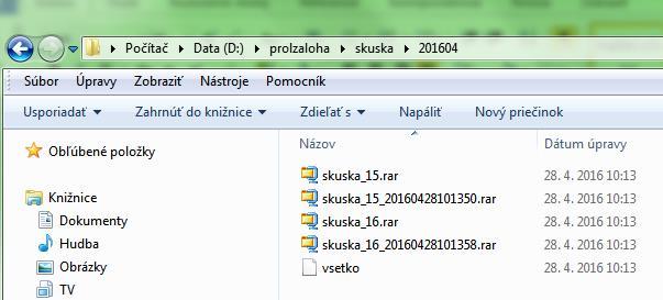 Ak si zaškrtnete arch.